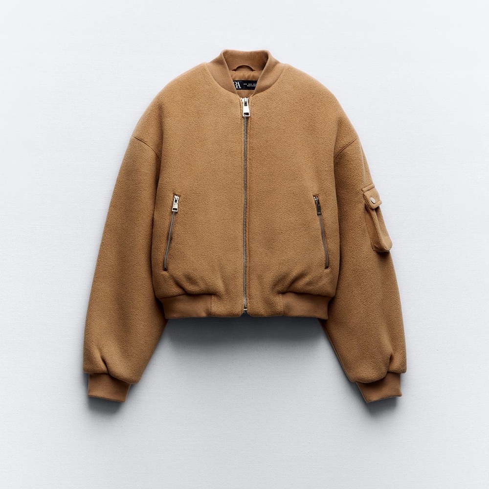 ZARA Cropped Bomber Jacket